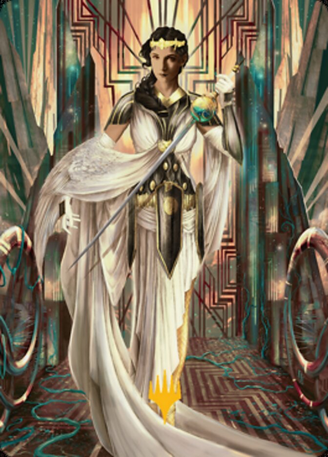 Elspeth Resplendent 2 Art Card (Gold-Stamped Signature) [Streets of New Capenna Art Series]