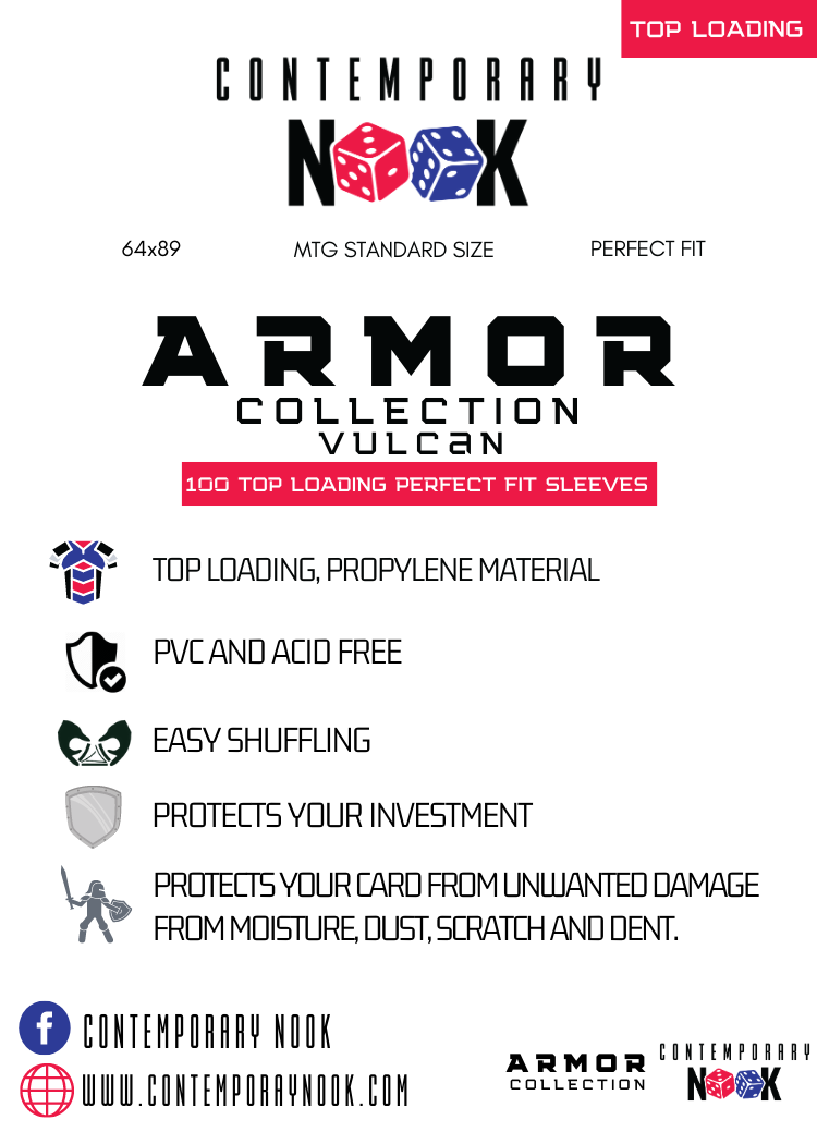 Armor Collection Perfect Size Sleeves "Vulcan" - Top Loading Perfect Fit