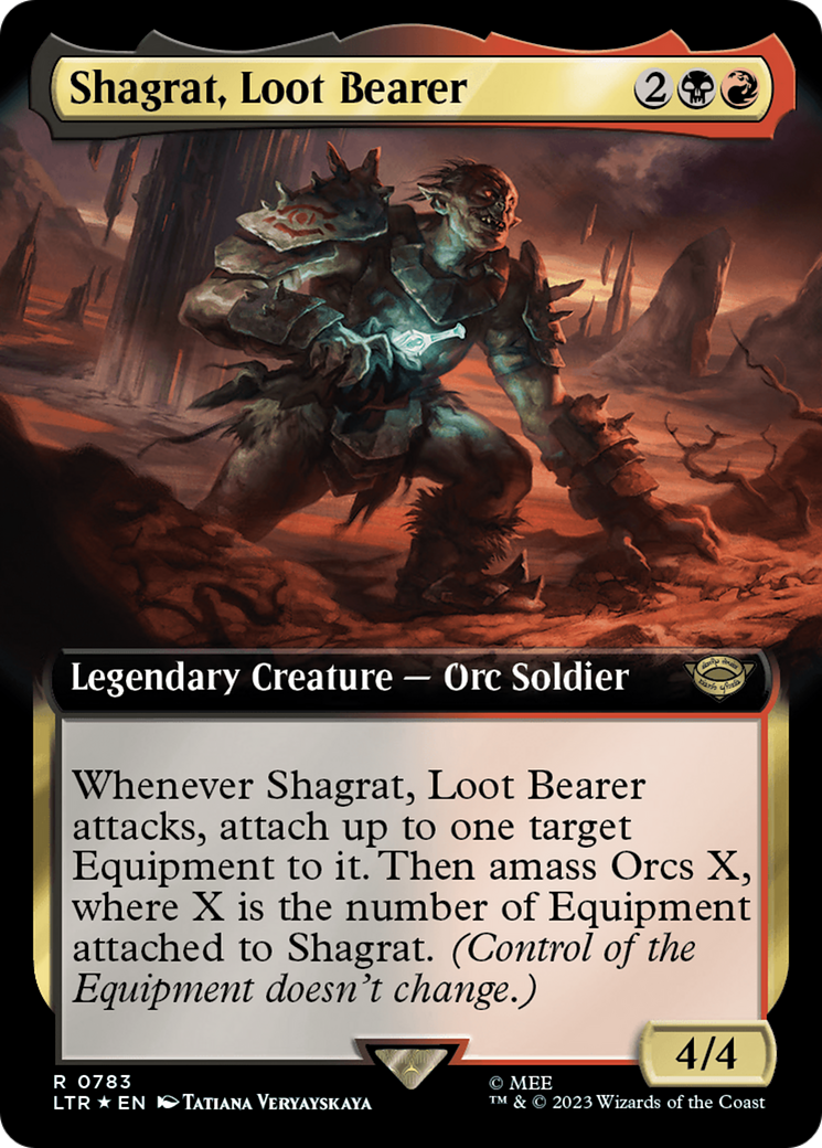 Shagrat, Loot Bearer (Extended Art) (Surge Foil) [The Lord of the Rings: Tales of Middle-Earth]